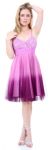 Spaghetti Straps 2 Tone Beaded Bust Short Formal Party Dress in Lilac